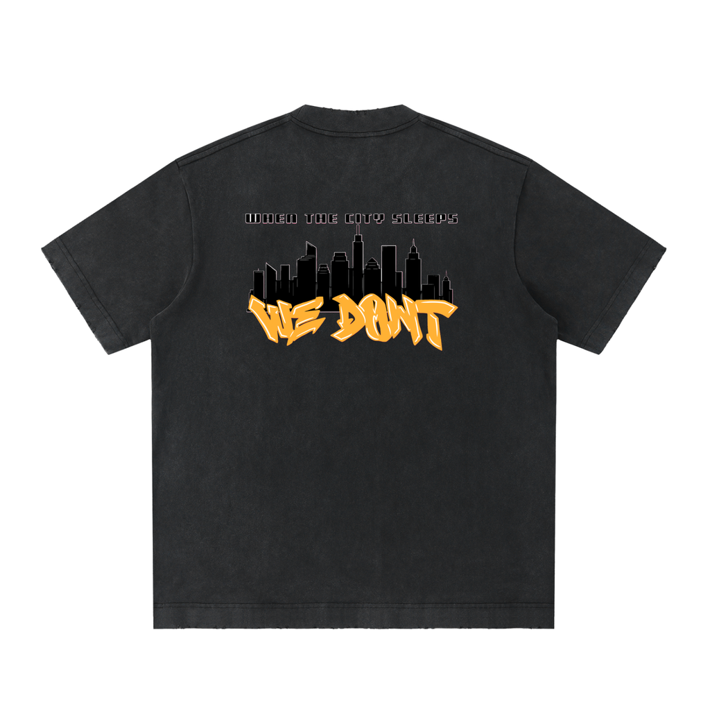 Heavyweight Vintage Washed Frayed T-Shirt