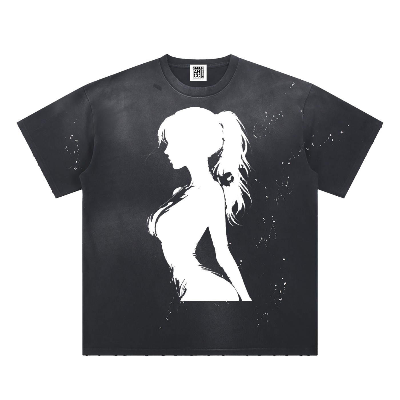 Hand-Frayed Sunfade Paint Splatter T-Shirt